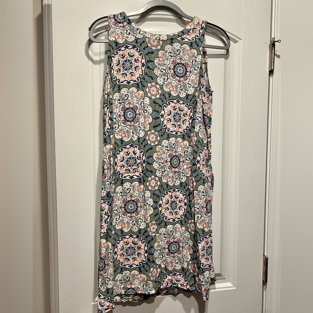 Olive Green Medallion Loft Dress Tank